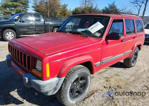 2000 Jeep Cherokee Sport из США, поврежденный, VIN 1J4FF48S2YL111711
